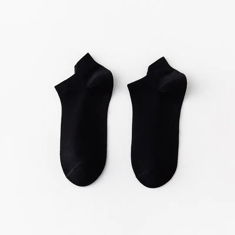 Tất Nam, Chất Liệu Cotton, Mỏng Và Nguyên Chất, Khử Mùi Và Thấm Hút Mồ Hôi, Tất Cổ Thấp, Thích Hợp Cho Nam Giới, Tất Cotton Zhuji, Không Xương tất tên Menswear Màu Đen