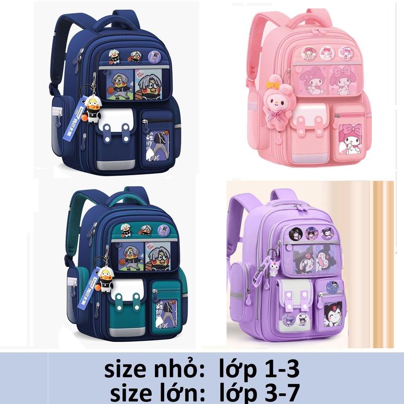 Balo chống gù ( lớp 1- lớp 7) nhiều ngăn size nhỏ lớp 1- 3, size lớn lớp 3-7