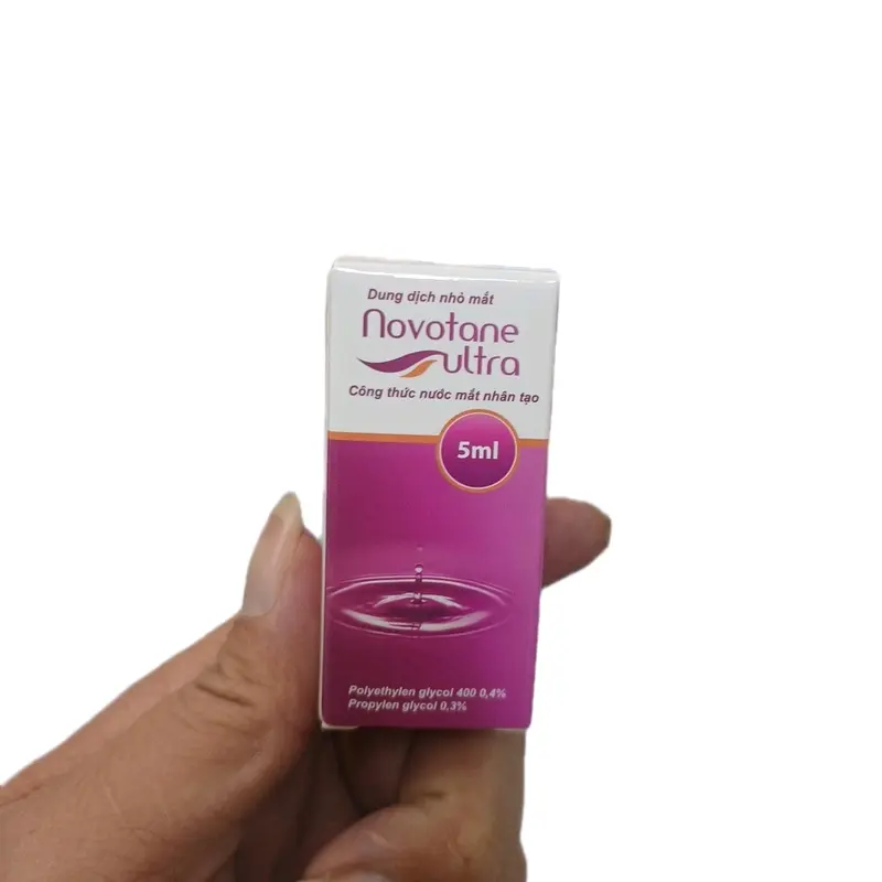 Novotane Ultra 5ml, nước mắt nhân tạo cấp ẩm, giảm kích ứng dùng cho người đeo lens, kính áp tròng. 3