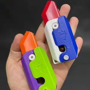 030 Pisau Fidget, Mainan Dekompresi Carrot Knife 3D Printing Fidget Toys, Mainan Lucu Dorong