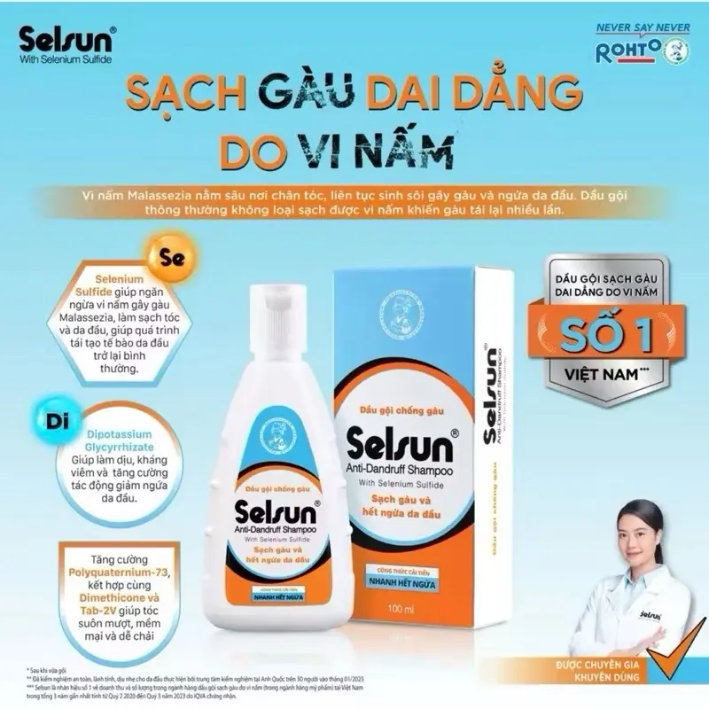 Dầu gội Selsun chống gàu, sạch gàu & hết ngứa da đầu - Sản phẩm chống gàu tốt nhất 2