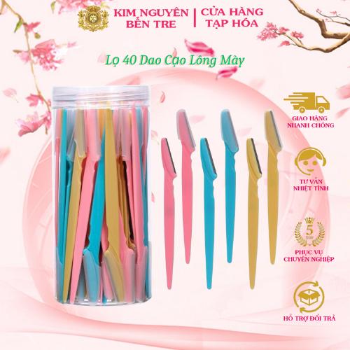 Lọ 40 Dao Cạo Lông Mày Dao Cắt Tỉa Lông Mày Dao Định Hình Lông Mày