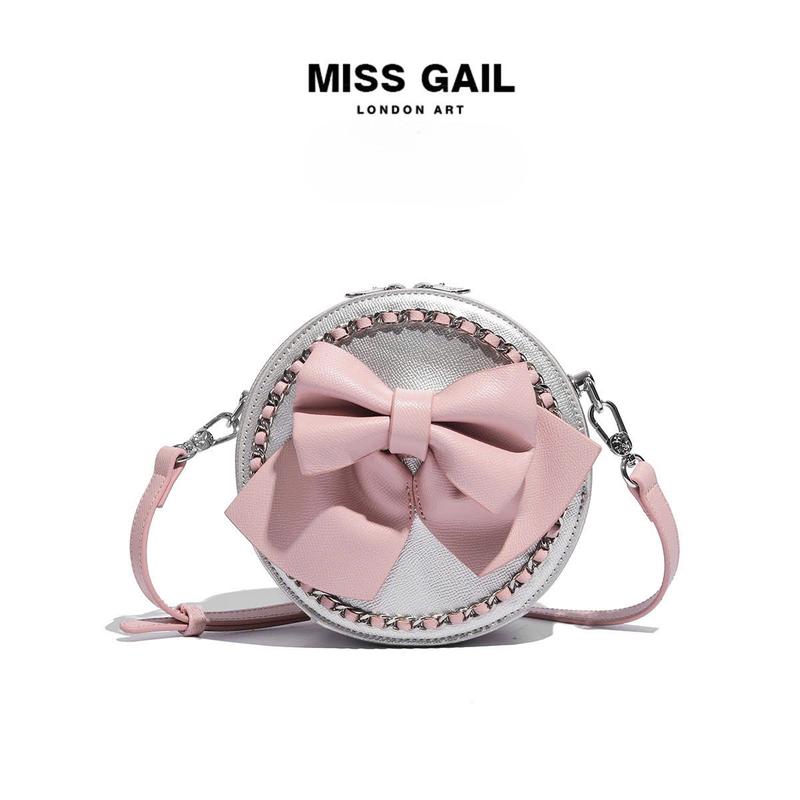 (Full Box) MG 66231-3 - Túi Xách Nữ MISS GAIL Thương Hiệu HongKong Cao Cấp, Dáng Cốp Tròn, Thiết Kế Hiện Đại Đính Kèm Nơ, Dây Da, Phiên Bản 2025, Túi Đeo Vai Đa Năng Đi Chơi Đi Tiệc Dạo Phố, Túi Tote Giá Rẻ, Bags