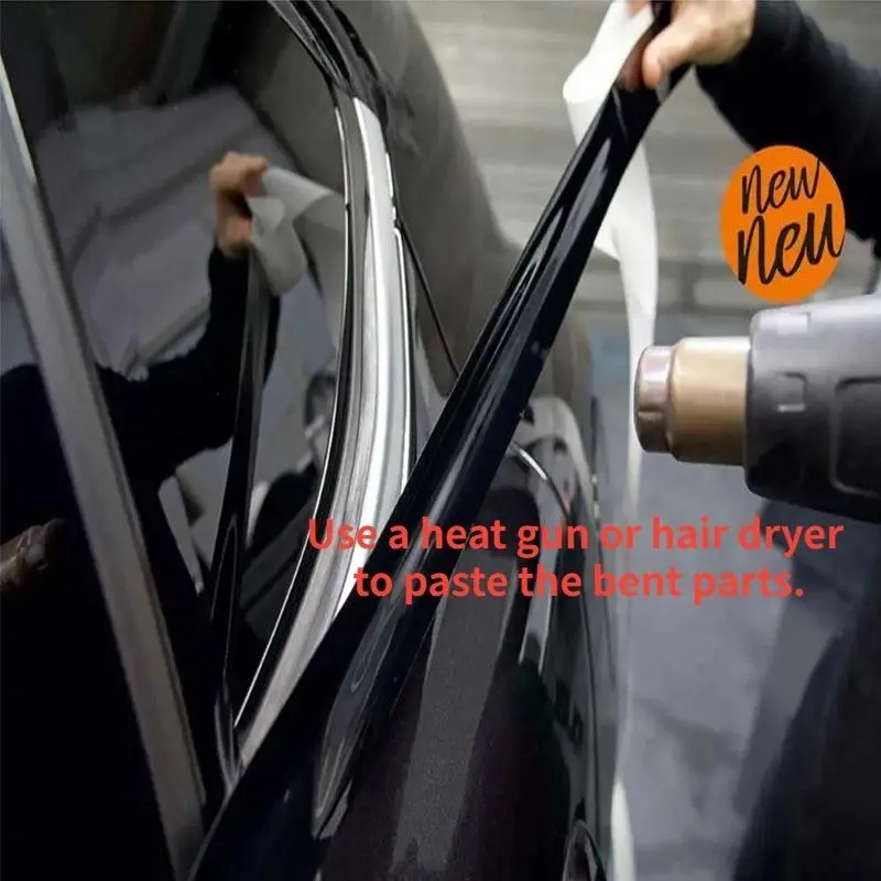 Car Window Tint Film, 1pc Car Window Tint Roll, Car Exterior Accessories, Universal Car Sticker, Car Threshold Strip Sticker, Central Post Sticker, Automotive, Vehicle, Length Adjustable Tint Film 3