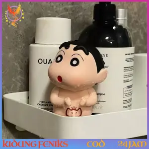 Crayon Shinchan Figure Mainan Trendy Kepala Bisa Diputar Phone Holder Hiasan Mobil Motor Meja Hadiah