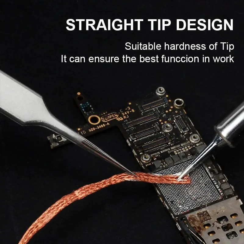 Universal Straight/Curved Tweezers, 1 Count High Hardness Ultra Fine Motherboard SMD PCB BGA Repair Clamping Clip, Mechanic Aaa-14 Aaa-15 7