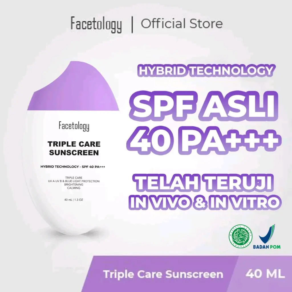 Facetolgy Triple Care Suncreen SPF 40 +++