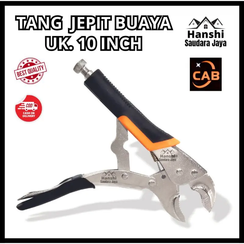 CAB Tang Jepit Buaya bengkok 10 Inch / Locking plier curve / Vise Grip original