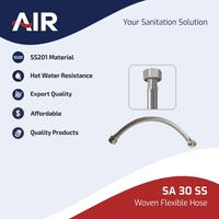 Gambar AIR Selang Air Fleksibel Anyam Stainless Steel SA 30 SS - Lapisan Luar SS201, Lentur, Tahan Tekanan, Cocok untuk Wastafel dan Closet - SA 30 SS dari AER Sanitary Indonesia Kab. Tangerang 1 Tokopedia