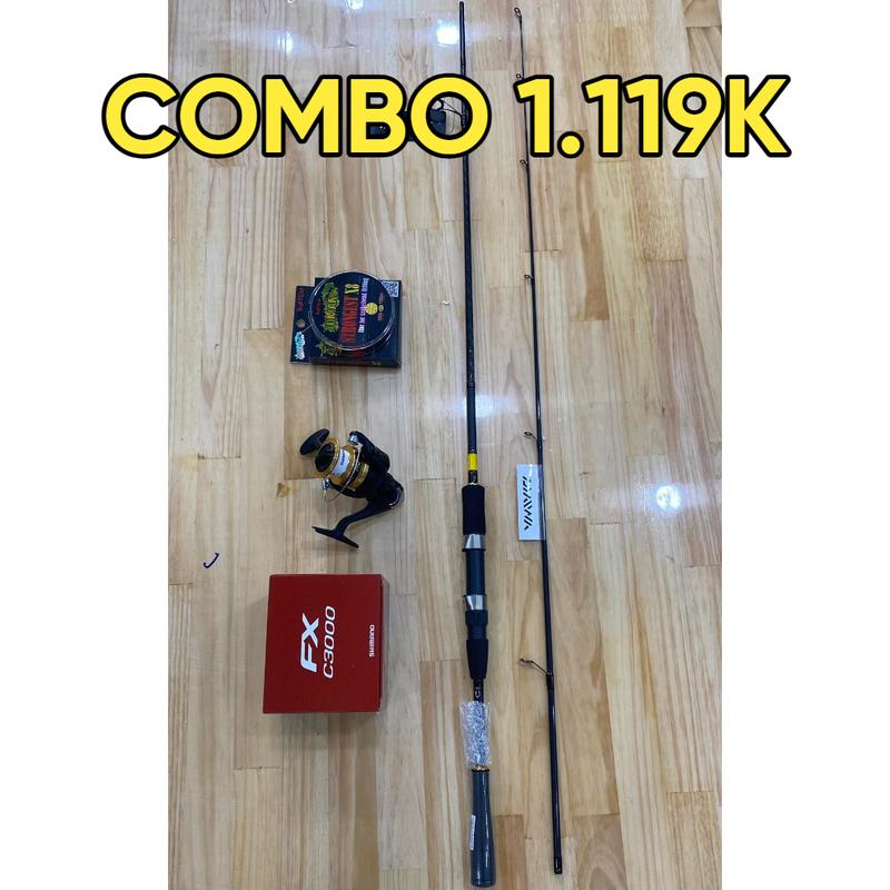 Combo câu lure 1.119k - Cần Daiwa Crossfire X + Máy Shimano FX + Dây PE Toman