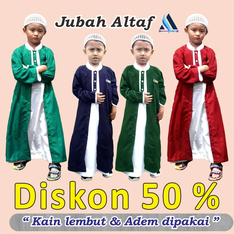 Jubah habib anak by Altaf ORI Hijau Kerah Muslim Nyaman Panjang - Shop ...