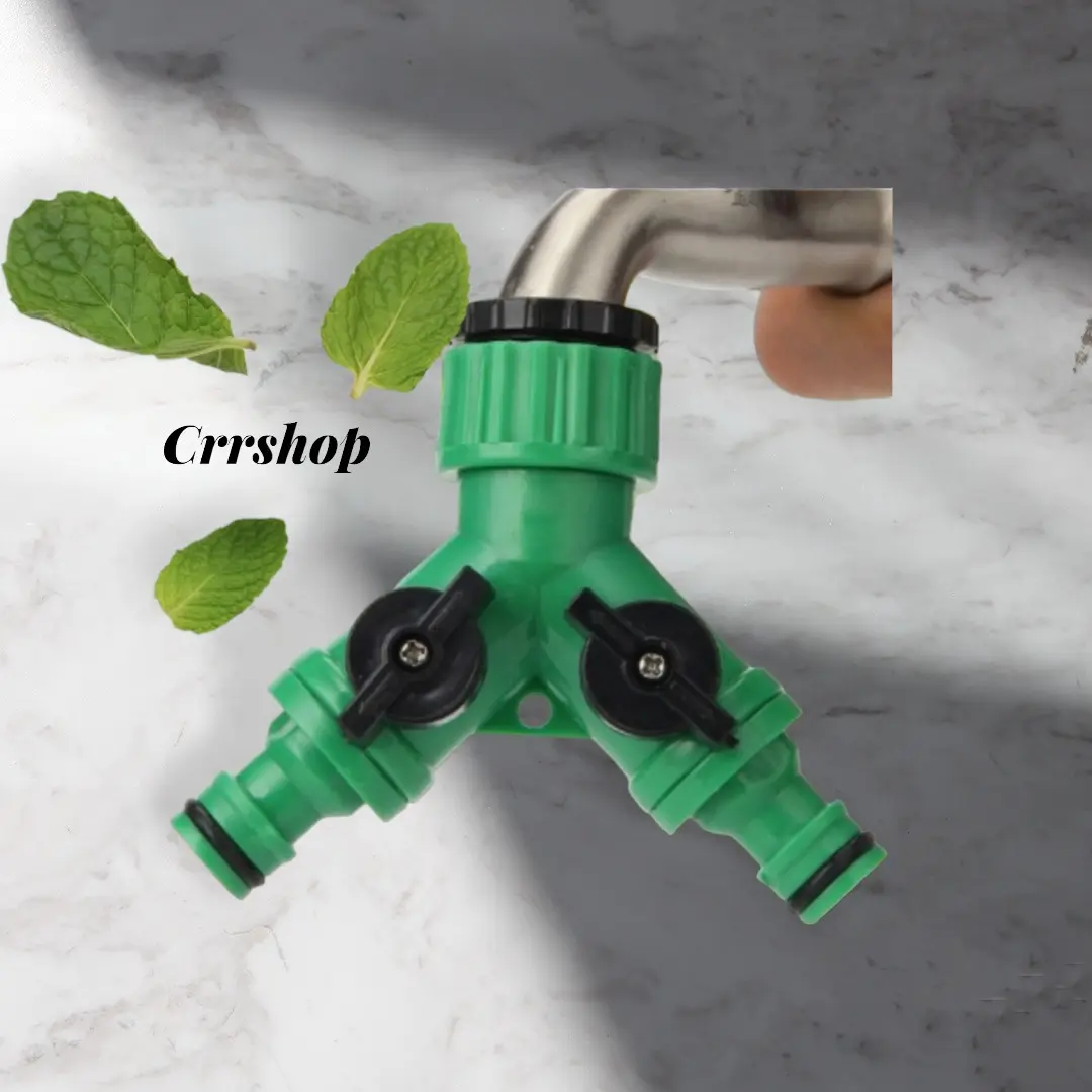KONEKTOR Y CABANG | ADAPTOR KRAN AIR 2 ARAH UNTUK KERAN RUMAH  "1/2" & "3/4" Inch Selang