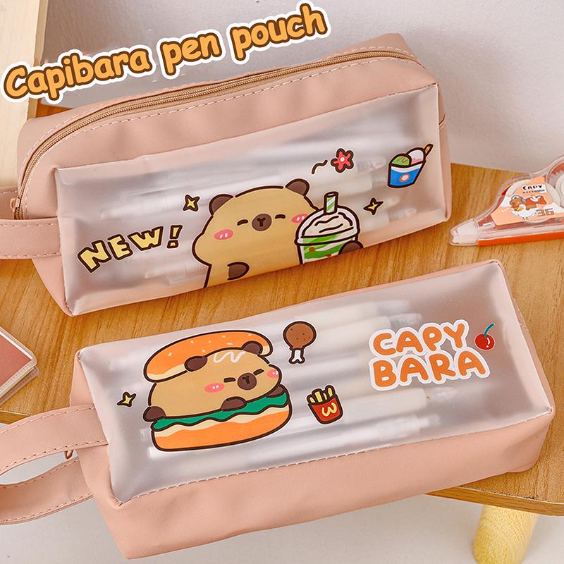 Product Introduction of Cartoon Translucent Ins Capybara Pencil Case For Storing Learning Stationery School Gifts Studenten Kids High-capacity ﻿ 19