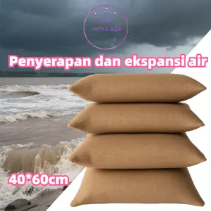 Tas Banjir Instan 60x40cm Anti Topan - Penghalang Air Otomatis Bebas Pasir + Dapat Digunakan Kembali | Perlindungan Banjir 24 Jam untuk Rumah Tangga