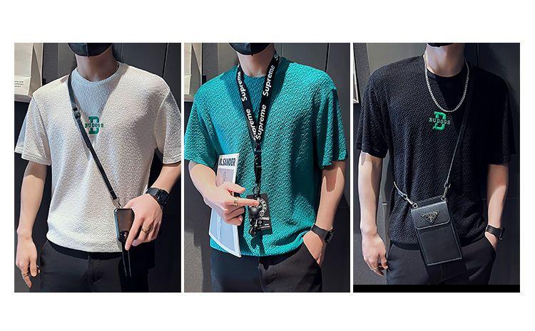 Product Introduction of Áo Thun ngắn Tay Màu Xanh Lá Cây Mùa Hè, Dành Cho Nam Giới, Thiết Kế Hợp Xu hướng Và Đẹp, Chất Liệu Lụa Lạnh Độc Đáo Áo Thun Tay Lửng Áo, Phong Cách Hipster, Mặc Mùa Hè 7