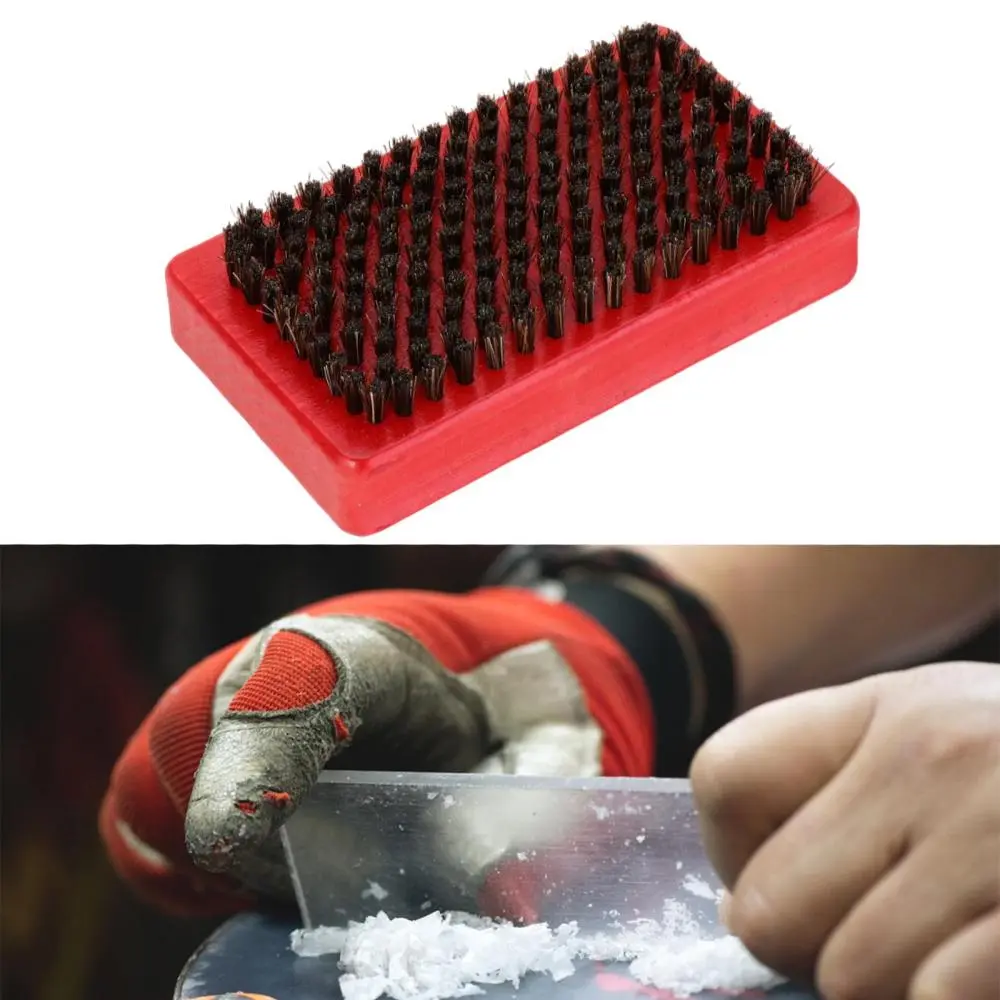 Snowboard Wax Brush Winter Sports Tuning Equipment Wax Removing Brush Cleaning Tool Compact Horsehair Brush Ski Waxing Brush