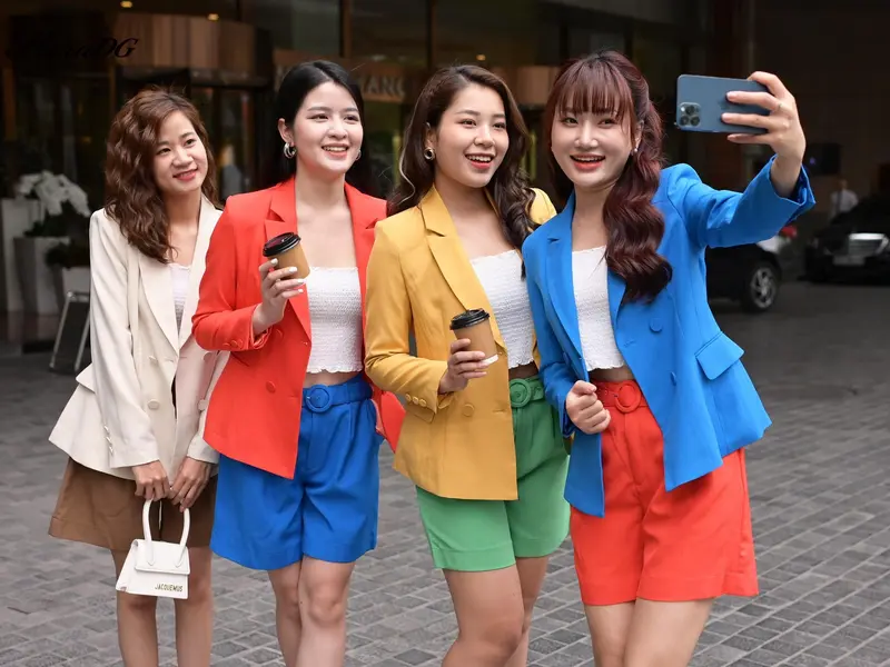 Áo vest nữ HeraDG thiết kế chiết ly, 2 hàng cúc song song, chất liệu tuytsi cao cấp WAVBB2031 6