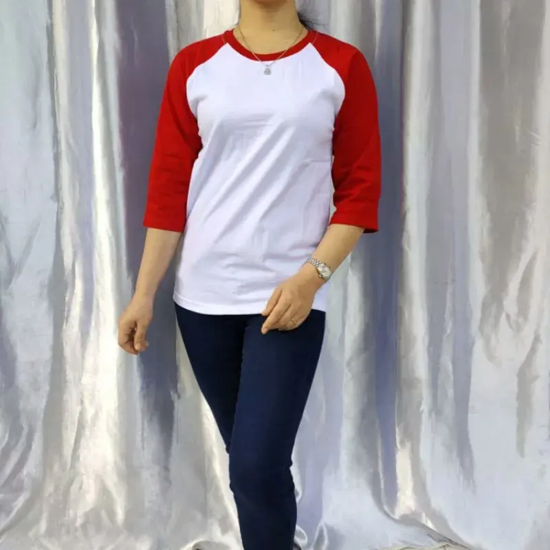 Kaos Polos Merah Putih Spesial Kemerdekaan ll kaos Reglan Merah Putih 0