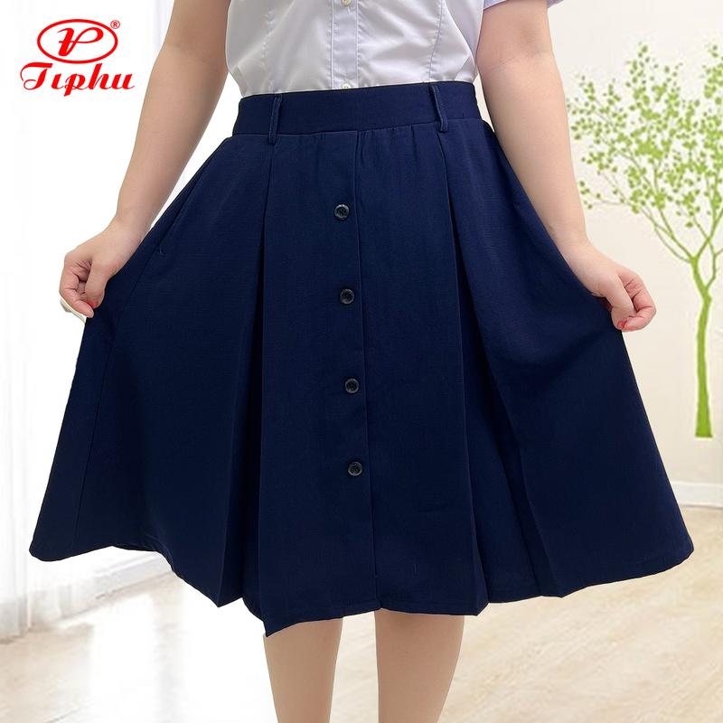 Chân váy học sinh, có quần bên trong, có túi đựng đồ, đồng phục đi học, lưng chun phía sau, có size lớn đến 65kg, hiệu Amazing