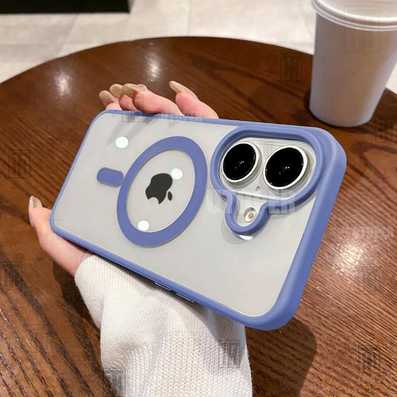 Product Introduction of New Senior 16 Pink Magsafe Magnetic Phone Case for iPhone 16 15 14 13 12 11 Pro Max Plus Matte Frame Clear Antiskid Hard Cover 7