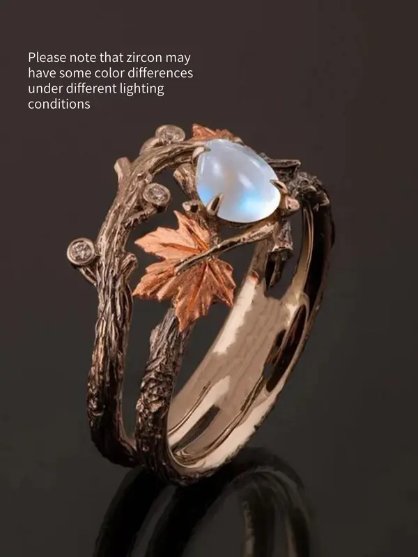 Vintage Leaf Design Ring, Boho Style Jewelry for Women, Fashion Jewelry for Party, Daily Clothing Decor, Trendy All-match & Exquisite Jewelry for Birthday Gift 4
