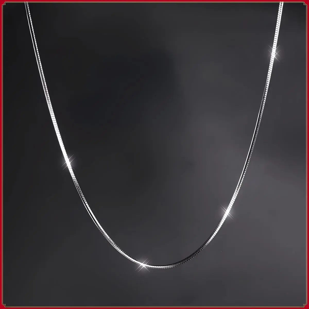 Kalung Pria Anti Karat - Kalung Titanium Anti Luntur - Kalung Cowok Keren Anti Karat - Kalung Stainlesss Putih Bayar di Tempat