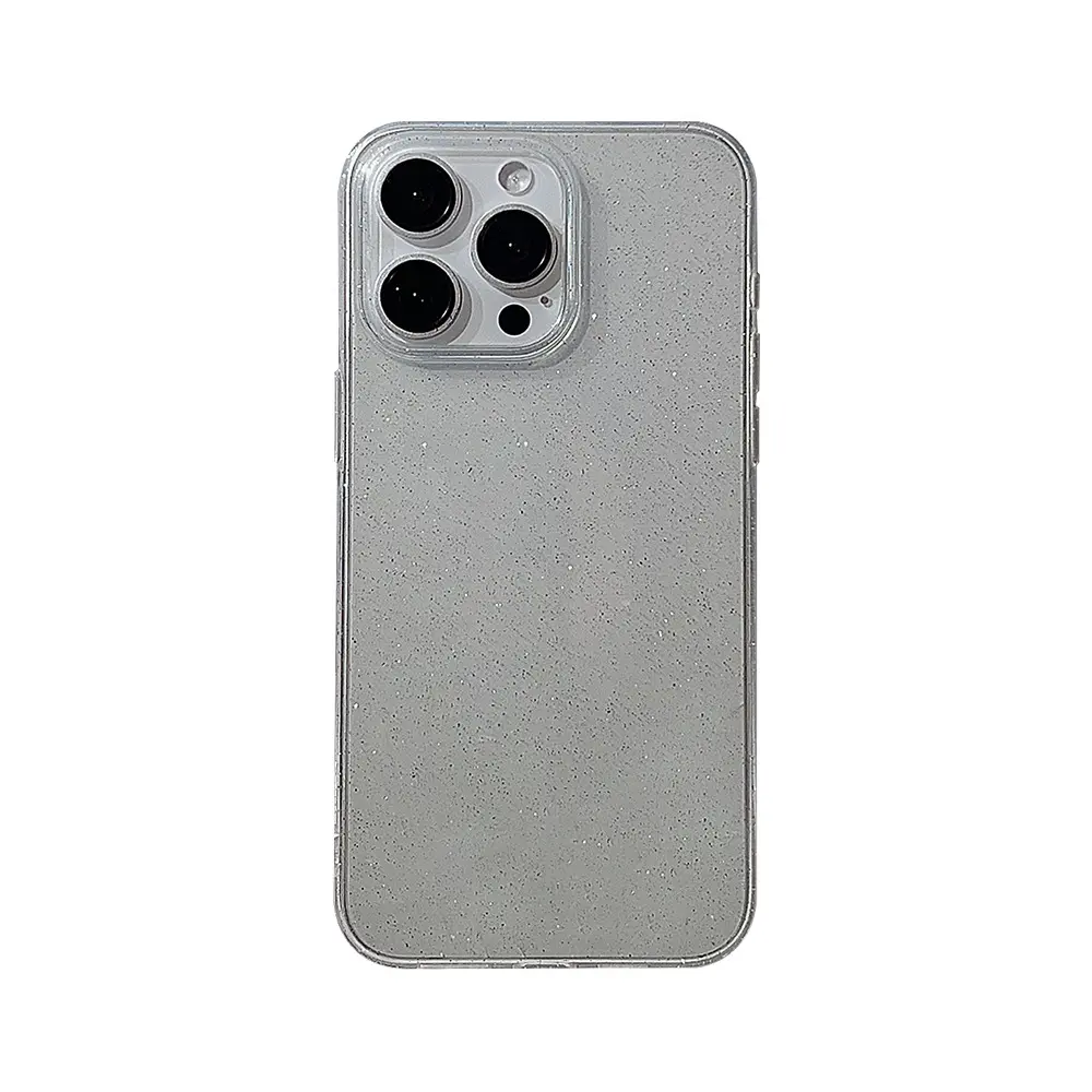 Ốp Điện Thoại Ốp Mềm Silicon Mỏng Trong Suốt Đơn Giản, Lấp Lánh Cao Cấp, Tương Thích Với Apple iPhone 16 / 15 Pro Max / 14 / 13 / 12