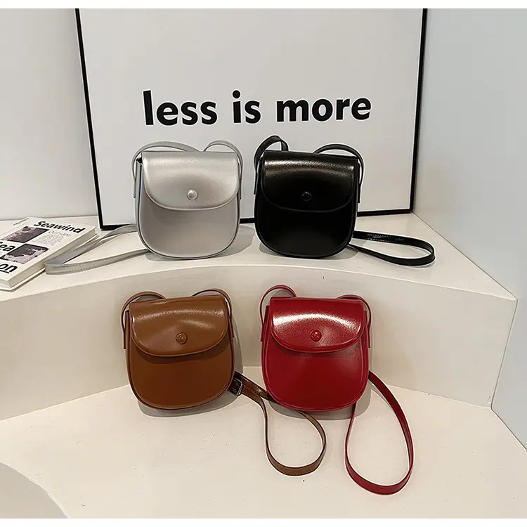 Women's bucket bag Crossbody bag One shoulder saddle bag