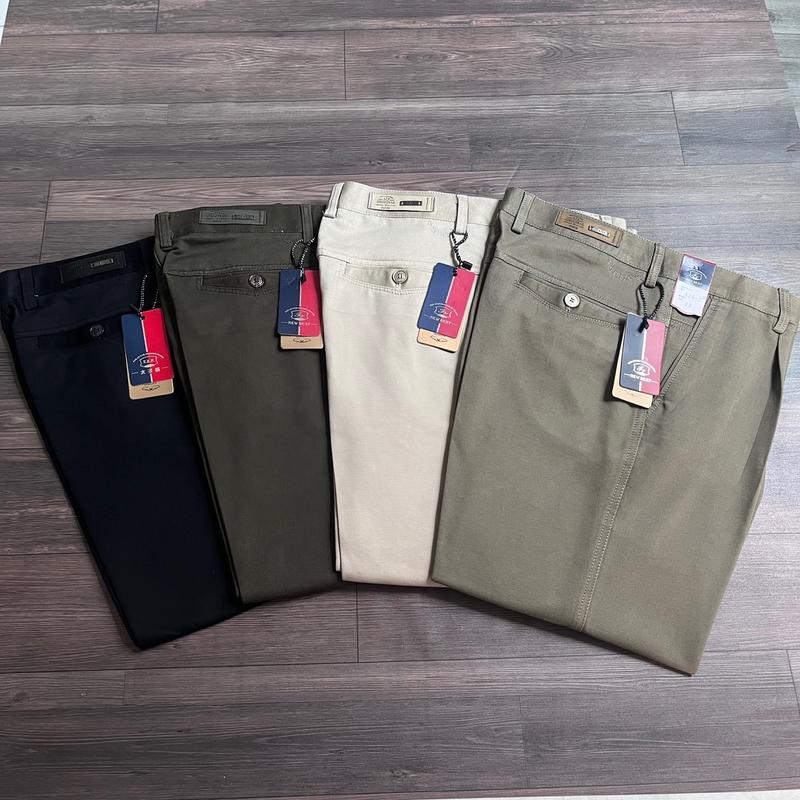 Quần thô kaki nam trung niên hàng quảng châu cao cấp co giãn tốt Ảnh thật ống 20-22cm Menswear Pants