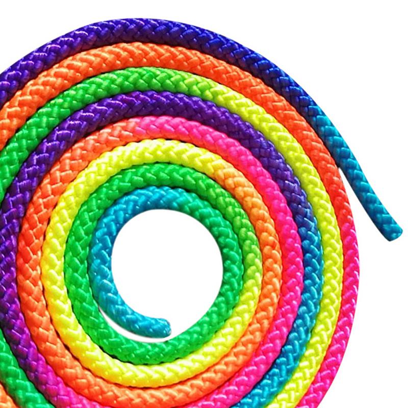 Product Introduction of Sports Gym Rainbow Color Rhythmic Gymnastics Rope Solid Competition Arts Training Ropes 18