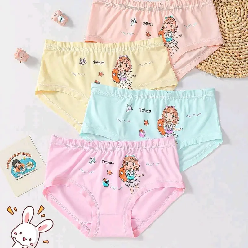 Set 5-10 quần trẻ em (chéo+đùi) chất liệu cotton mềm mại, co giãn. Quần lót bé gái. 0
