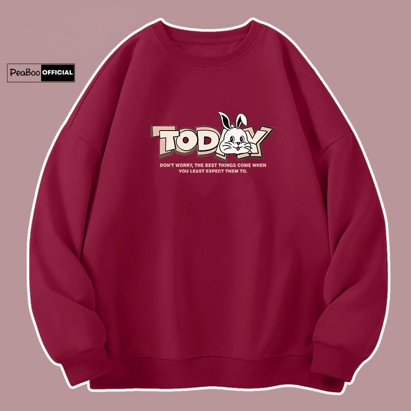 Product Introduction of Áo Sweater Today Nam Nữ By PEABOO Unisex Chất Nỉ Lót Bông Form Rộng 13