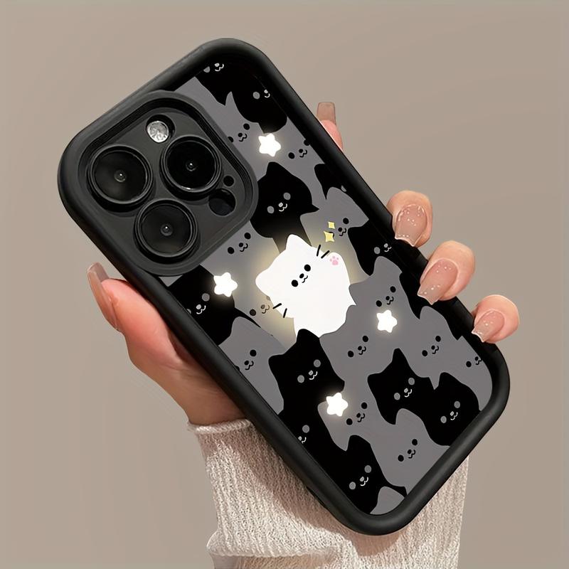 Product Introduction of New All Wrapped Cartoon Cute Bright Cat Soft Phone Case for Iphone11 12 13 14 Pro Max 15pro 7 8 plus X 11pro 14pro 13pro XS Max 2022 Phone Case Anti-Fall Case16promax 16pro 16plus 16 4