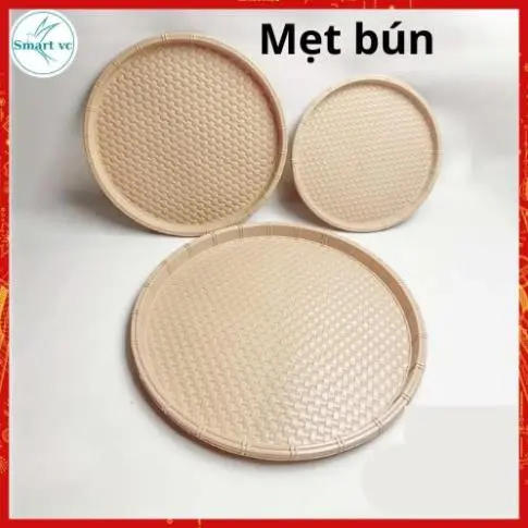 Mẹt bún đậu mắm tôm nhựa nguyên sinh giả mây cao cấp đủ size, hàng dày dặn songlong 2