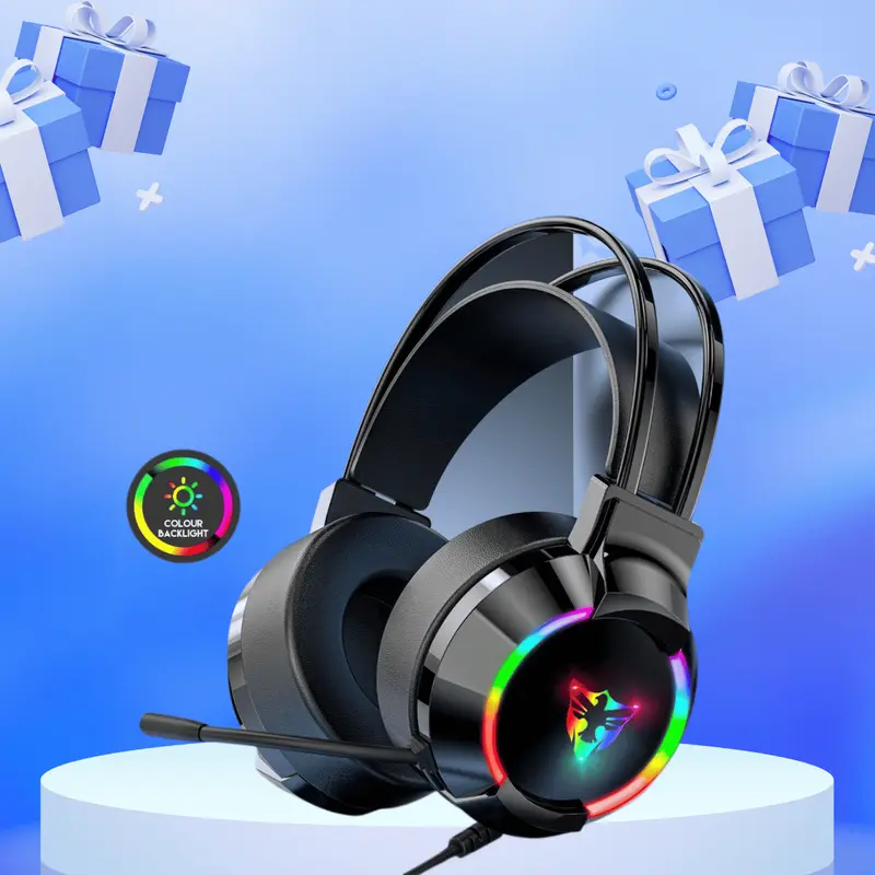 Tai Nghe Gaming Chụp Tai G606/ G608, Tai Nghe Máy Tính Có Mic, Jack Cắm USB, Âm Thanh 7.1 Led 0