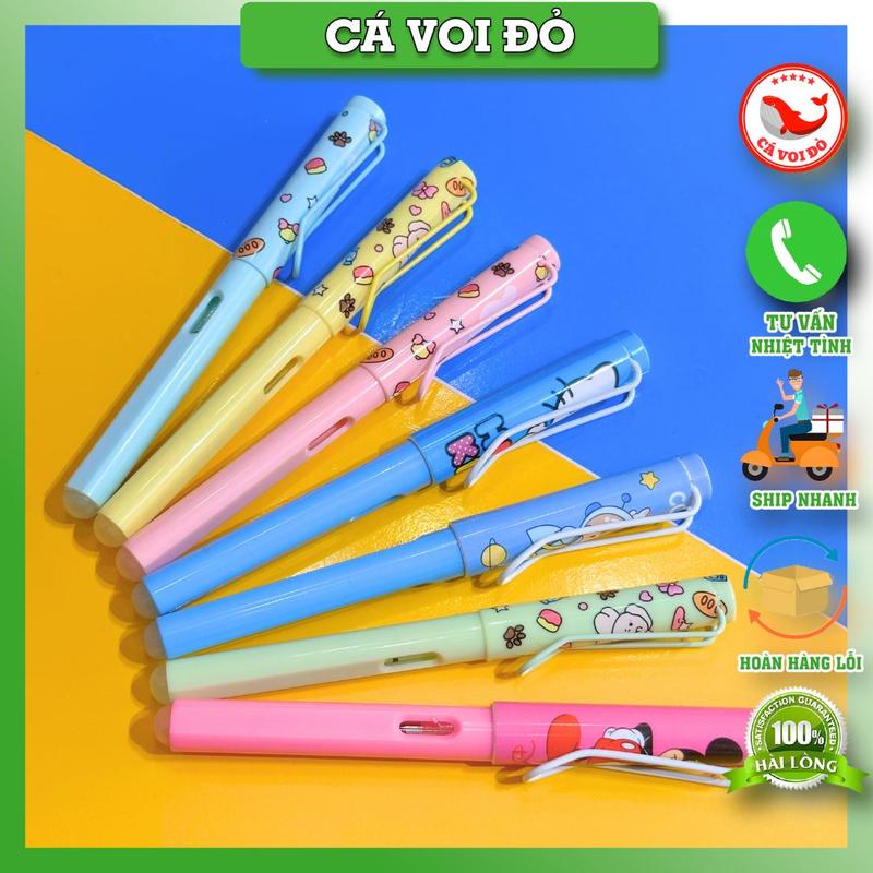 Bút Máy Xóa Được Ngòi Kim Tinh Êm Trơn Siêu Dễ Thương, Bút Mực Tẩy Được Ngòi Kim Tinh Nhiều Màu Cute