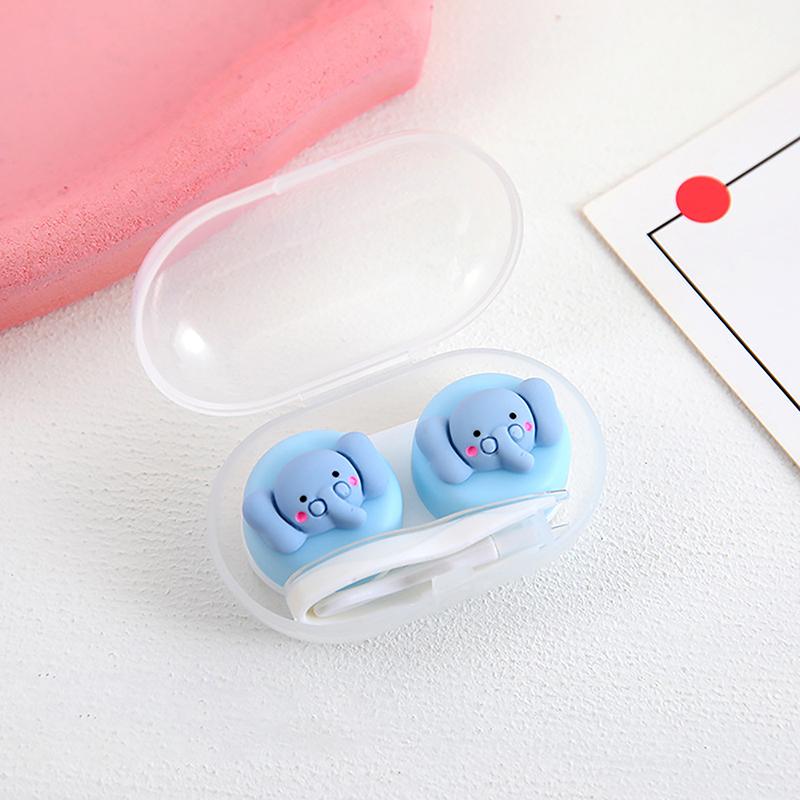 Product Introduction of Cartoon Animal Contact Lens Case Companion Box Cute Student Myopia Mini Contact Eye Portable Compact Storage Box Care Box 26