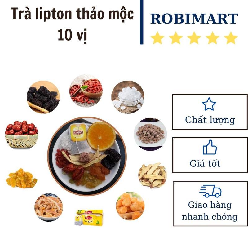  Set 10 gói trà lipton thảo mộc cam thảo xí muội thanh nhiệt Tea Nước Trà Chè 