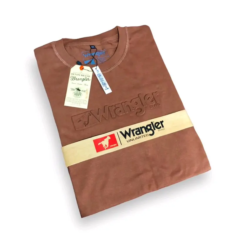 baju kaos embos wrangler kaos distro pria premium quality kaos cowok full label tag  motif timbul [ M.L.XL.2XL.3XL ] 4