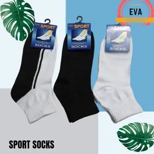 Kaos kaki sport sekolah Kaos kaki olahraga pendek Pria Wanita Dewasa