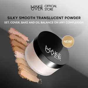 MAKE OVER Silky Smooth Translucent Powder - Bedak Tabur Loose Powder Lembut Ringan Oil Control Menghaluskan Makeup Natural Non-Comedogenic BEST SELLER Somethin Time Less w Maybe Euphoria