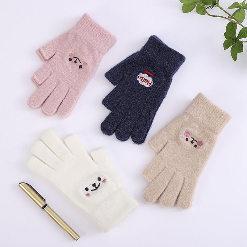 Product Introduction of Găng Tay Dệt Kim, Thời Trang Cổ Điển Dễ Thương, Thích Hợp Cho Phụ Nữ Và Nam Giới, Găng Tay Hở Ngón Hai Ngón Tay Mùa Đông, Găng Tay Hở Ngón Hoạt Hình, Găng Tay Mặt Cười, Để Chơi Và Viết 10