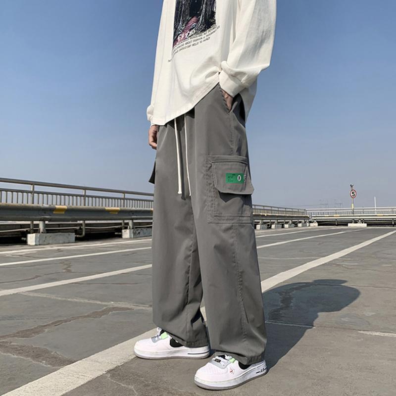 Quần kaki nam túi hộp ống rộng - Cạp chun dây rút thoải mái chất vải dày dặn không nhăn - Dễ phối đồ Menswear Pants
