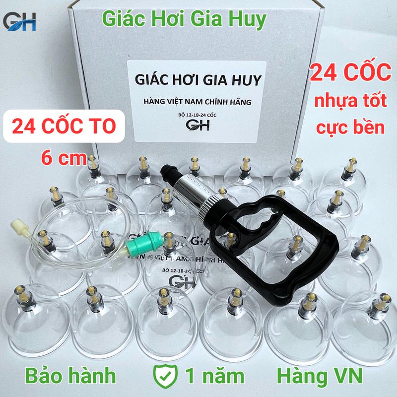 Bộ Giác Hơi Cốc Lớn 6cm - Giác Hơi Gia Huy Chính Hãng