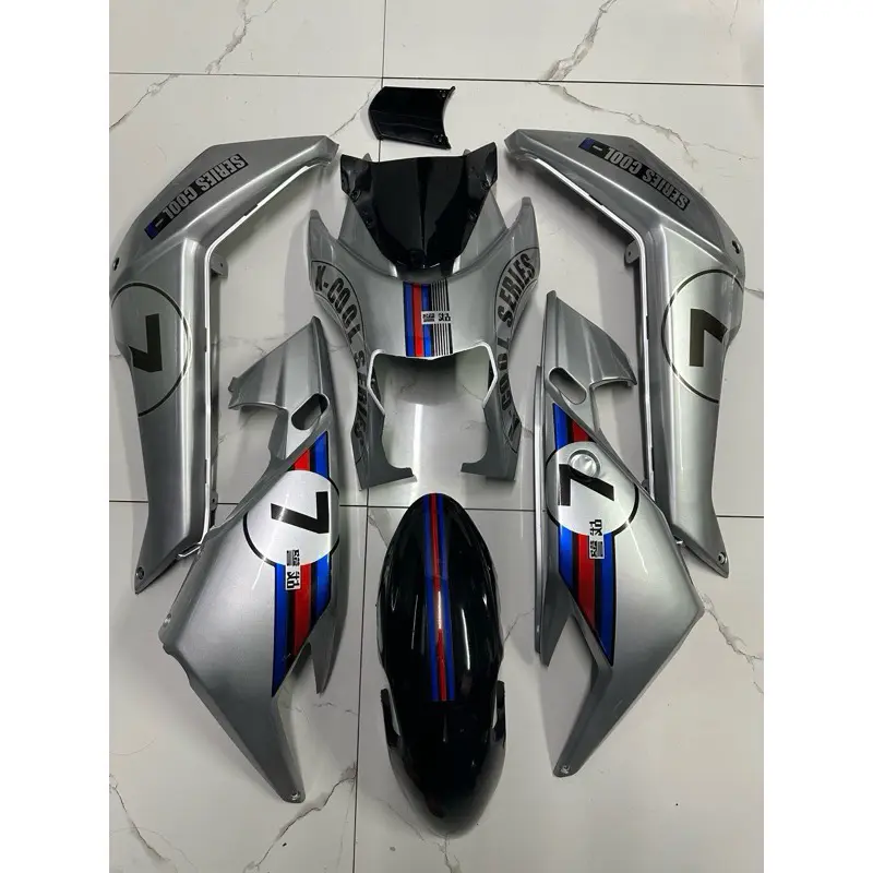 ￼Bộ nhựa 8 món dùng cho xe xmen. kèm tem số 7 candy 3 lớp xịn dán xe điện Xmen ( tặng kèm 4 ốc gắn mặt nạ nhỏ) Nhãn Dán 0