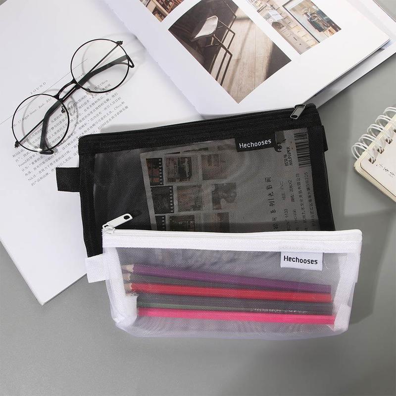 Product Introduction of High Quality Student Nylon Transparent Simple Mesh Pencil Case Pen Bag Case Pencil case Pencil Bag 10