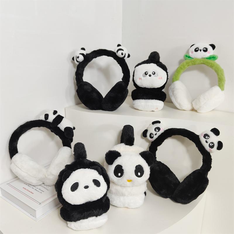 Product Introduction of Plush Hairband Cartoon Panda Claw Clip Updos Hair Clip Girl Kids Ponytail Holder 13MC 3