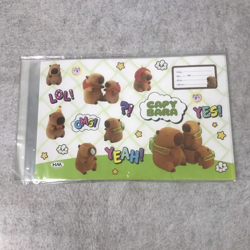 Bìa bao tập tiện lợi bìa bao tập cute có sẵn bìa bao kiếng họa tiết  capybara (10 cái) 4