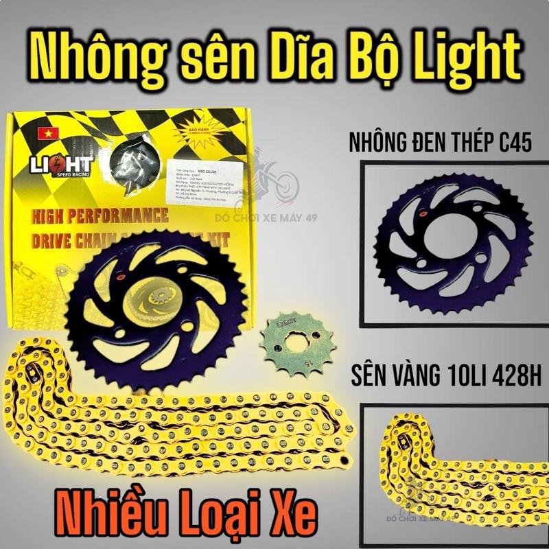 Nhông Sên Dĩa Light Cho Sirius, Exciter 135, Exciter 150, Exciter 155, Winner, Sonic, Satria Chính hãng nhông sên dĩa  ex
