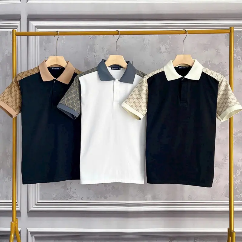 Áo Thun POLO Nam, Tay Ngắn Dáng Rộng Màu Trơn, Thiết Kế Thoải Mái Thời Trang Cho Nam, chất vải COTTON Co giãn